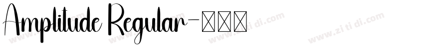 Amplitude Regular字体转换